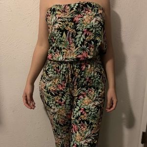 Chic Colorful Plant Jumpsuit